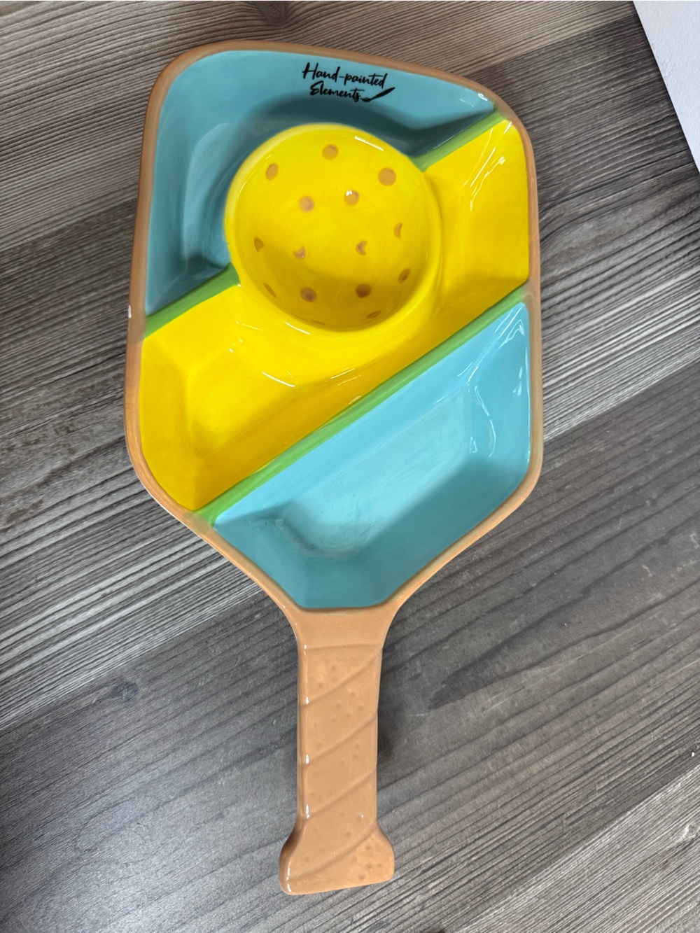 Uncommon Goods Pickleball Paddle Snack Tray Unique Snack Dishes and Serving Bowl
